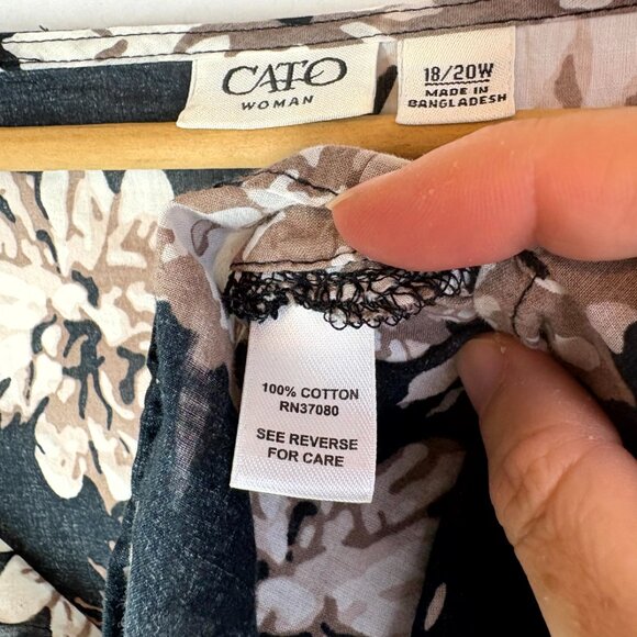 Cato Floral Short Sleeve Blouse - Picture 4 of 6